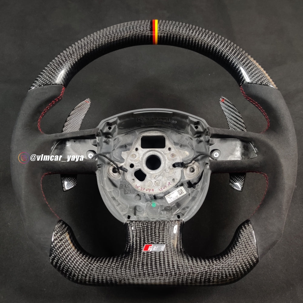 Private Custom Carbon Fiber Steering Wheel For Audi A3 A4 A5 S4 S5 S6 RS4 RS5 Q5 Q7