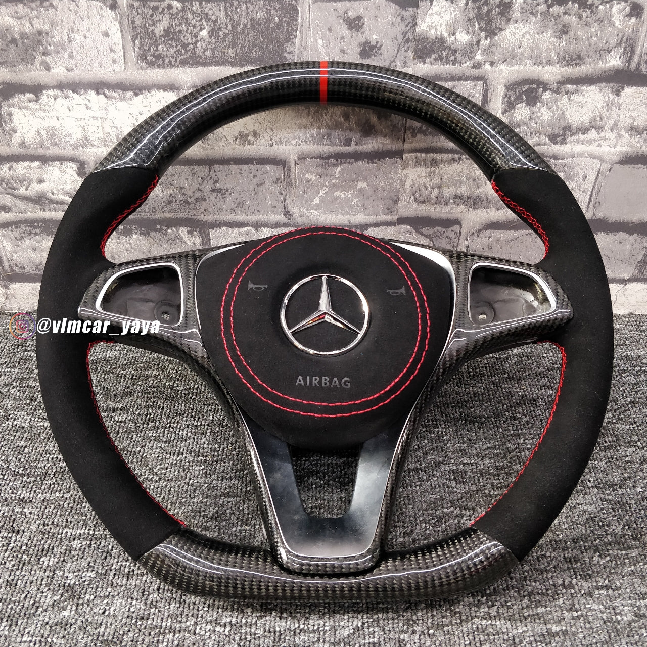 Private Custom Carbon Fiber Steering Wheel For Benz C-class CLA W205 W176