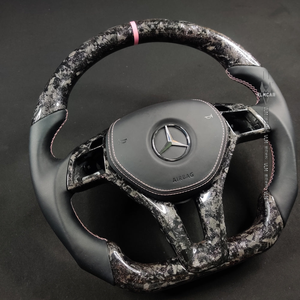 Private Custom Carbon Fiber Steering Wheel For Mercedes Benz W204 ABCE Class CLA CLK