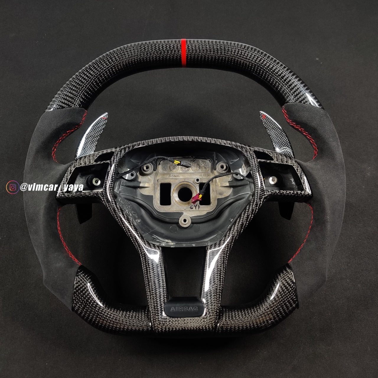 Private Custom Carbon Fiber Steering Wheel For Mercedes Benz W204 C63 AMG W212 C-Class