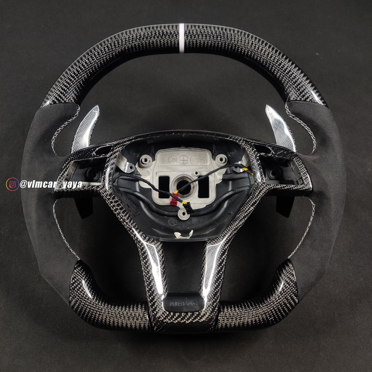 Private Custom Carbon Fiber Steering Wheel For Mercedes Benz W204 C63 AMG W212 C-Class