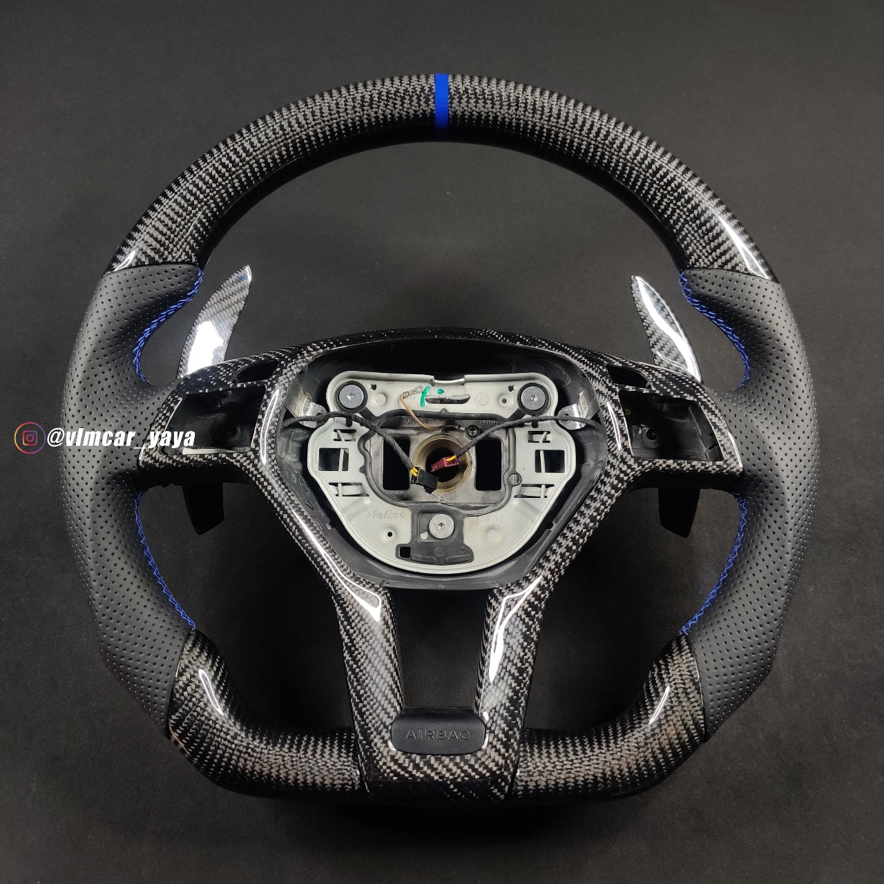 Private Custom Carbon Fiber Steering Wheel For Mercedes Benz W204 C63 AMG W212 C-Class