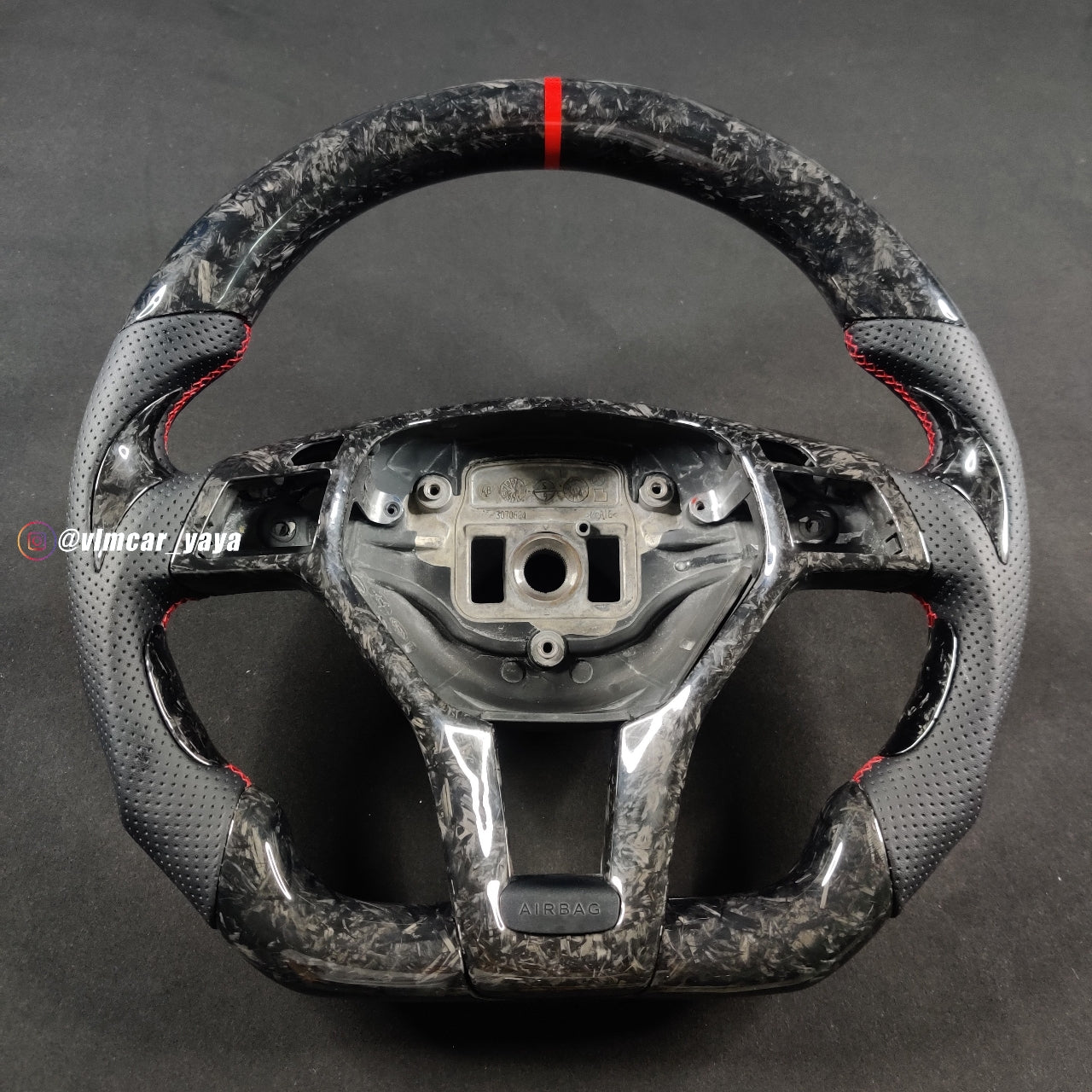 Private Custom Carbon Fiber Steering Wheel For Mercedes Benz W204 C63 AMG W212 C-Class