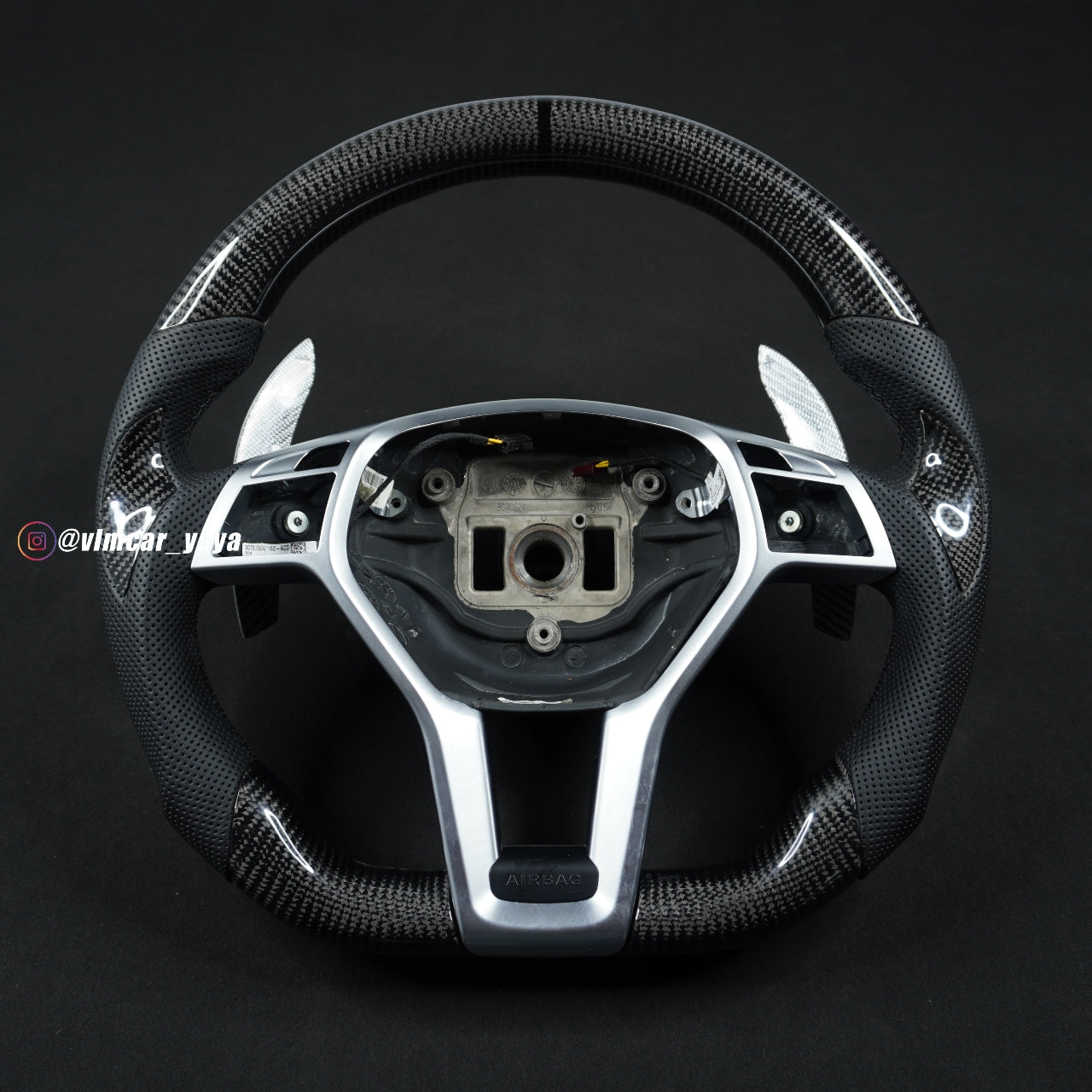 Private Custom Carbon Fiber Steering Wheel For Mercedes Benz W204 C63 AMG W212 C-Class