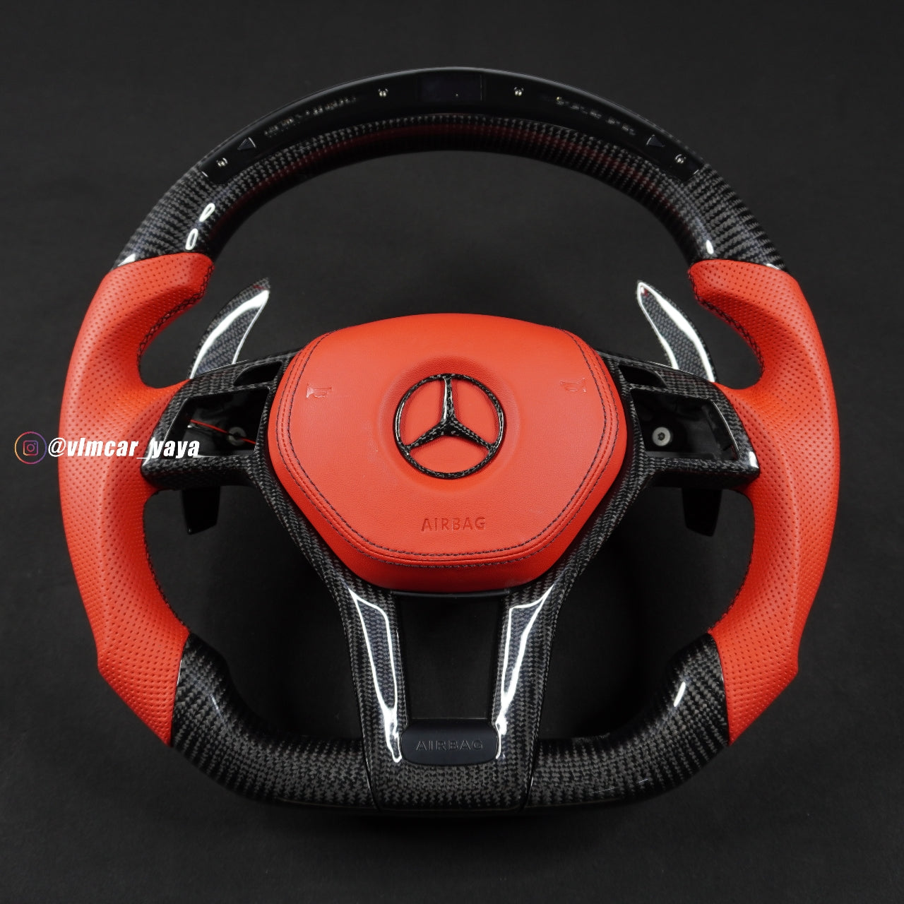 Private Custom Carbon Fiber Steering Wheel For Mercedes Benz W204 C63 AMG W212 C-Class