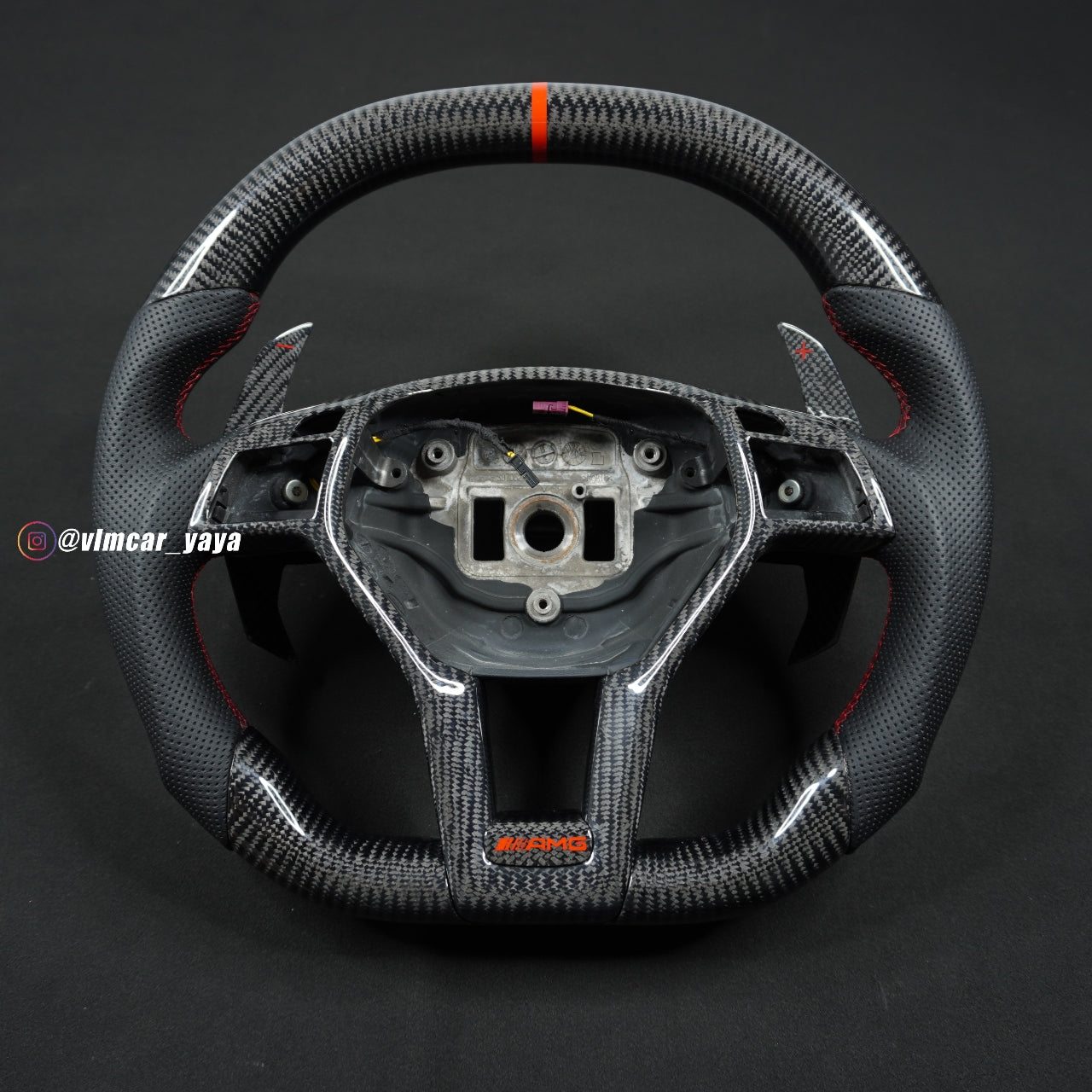 Private Custom Carbon Fiber Steering Wheel For Mercedes Benz W204 C63 AMG W212 C-Class