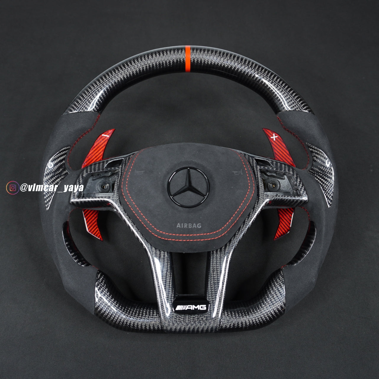 Private Custom Carbon Fiber Steering Wheel For Mercedes Benz W204 C63 AMG W212 C-Class