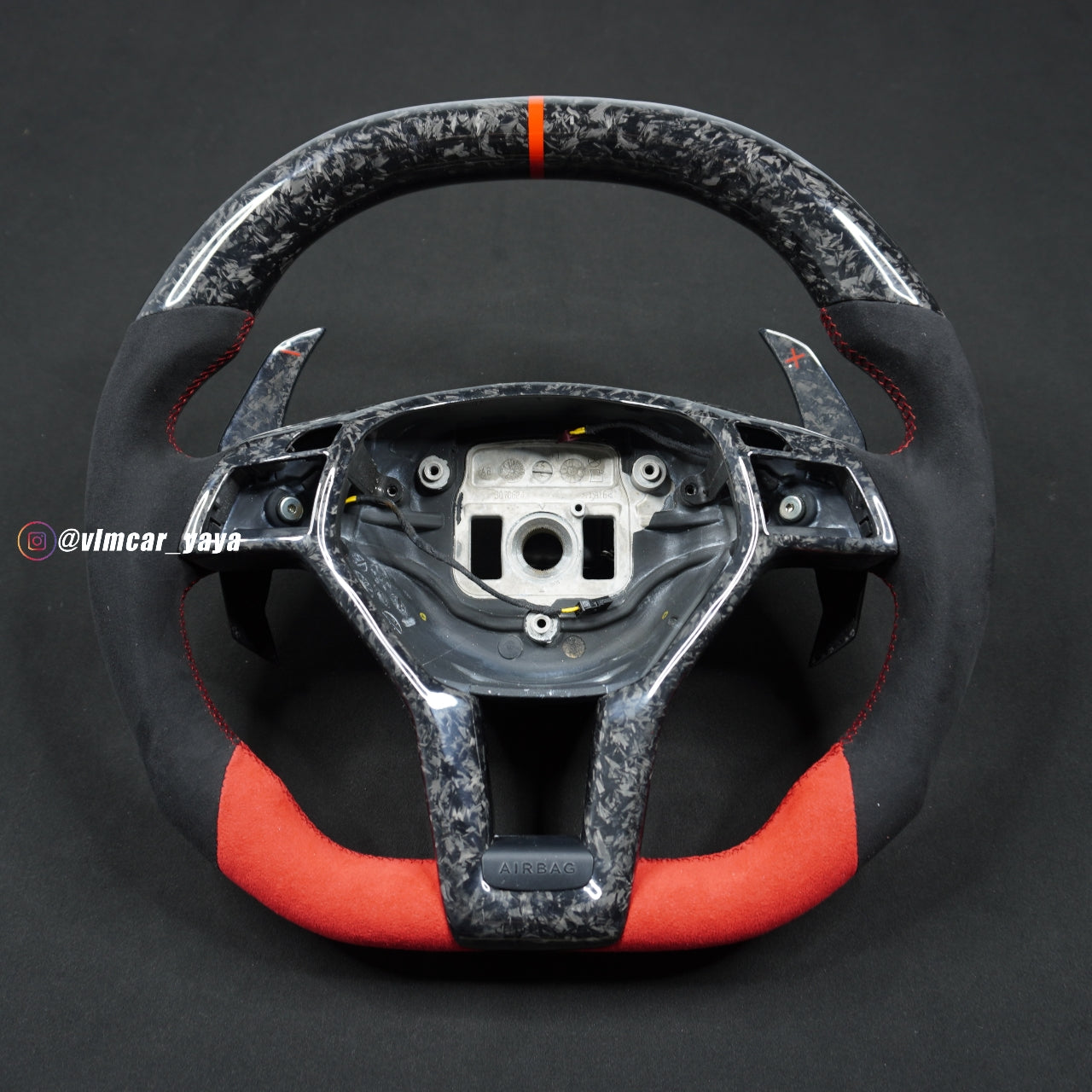 Private Custom Carbon Fiber Steering Wheel For Mercedes Benz W204 C63 AMG W212 C-Class