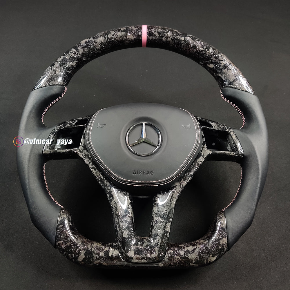 Private Custom Carbon Fiber Steering Wheel For Mercedes Benz W204 ABCE Class CLA CLK