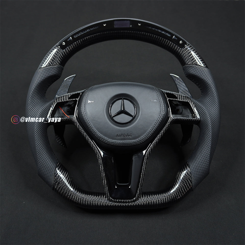 Private Custom Carbon Fiber Steering Wheel For Mercedes Benz W204 ABCE Class CLA CLK