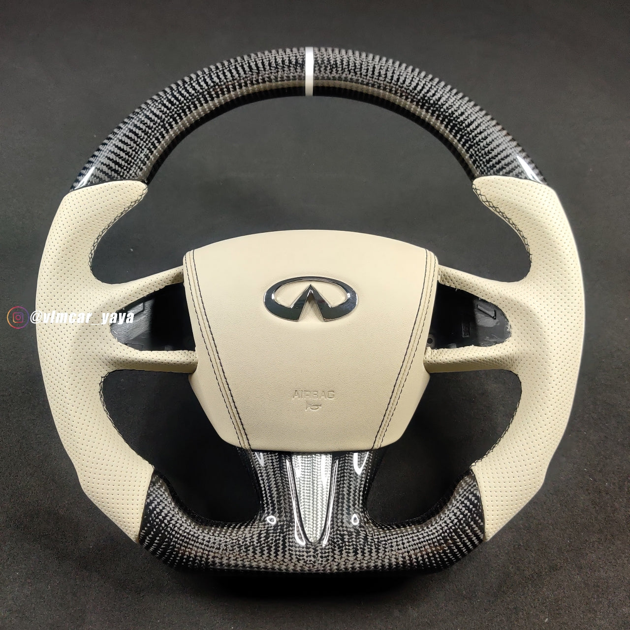 Private Custom Carbon Fiber Steering Wheel For Infiniti Q50