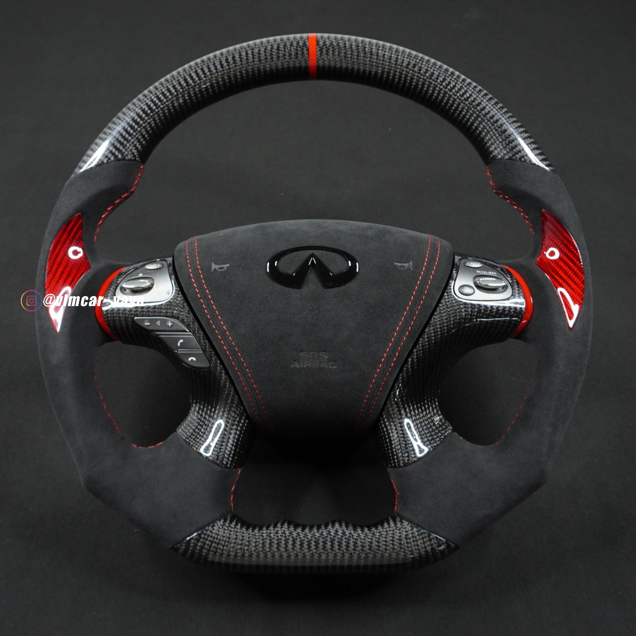 Private Custom Carbon Fiber Steering Wheel For Infiniti Q70 / M37