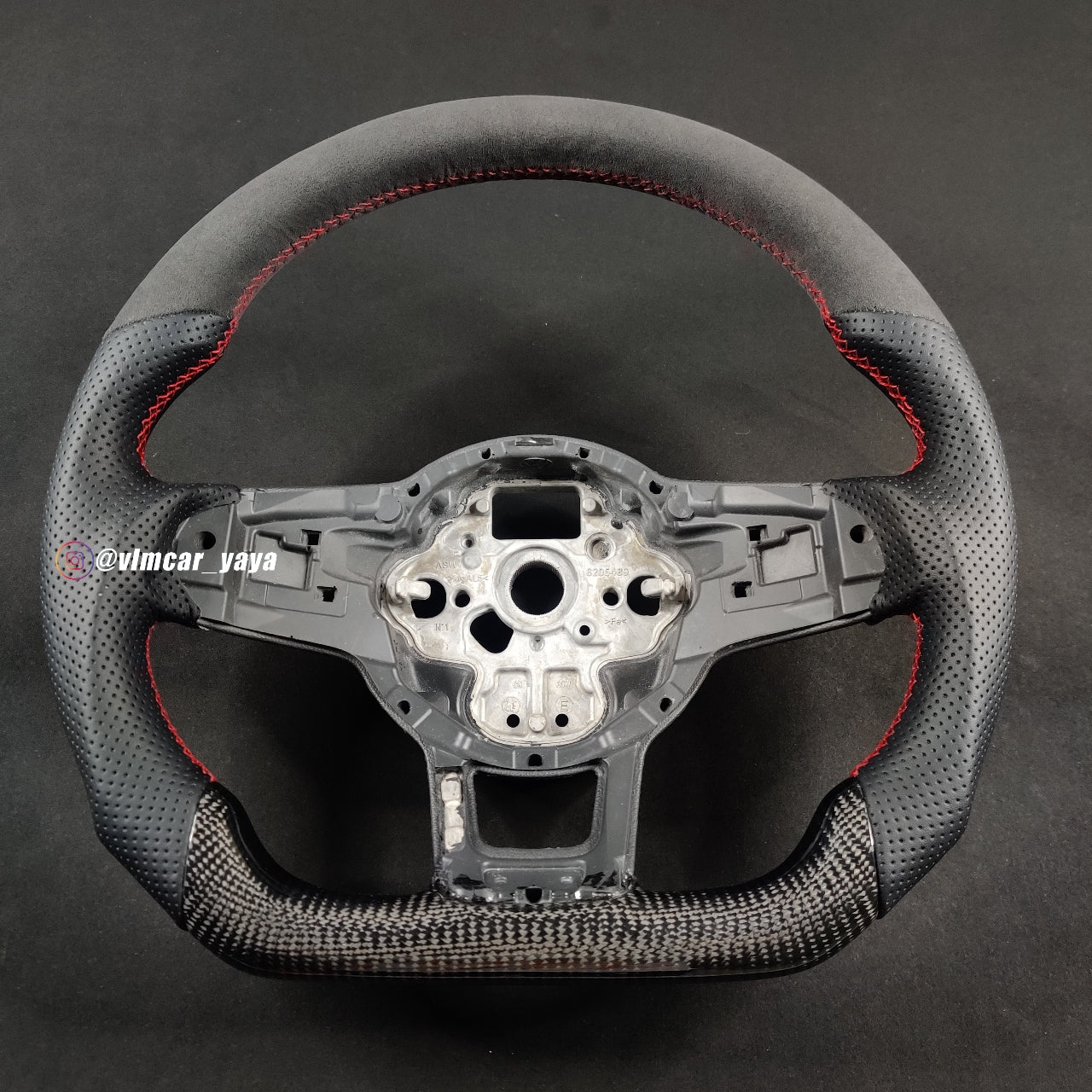 Private Custom Carbon Fiber Steering Wheel For Volkswagen Golf7 MK7R GTI VW