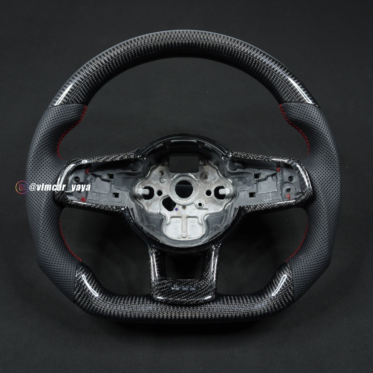 Private Custom Carbon Fiber Steering Wheel For Volkswagen Golf7 MK7R GTI VW