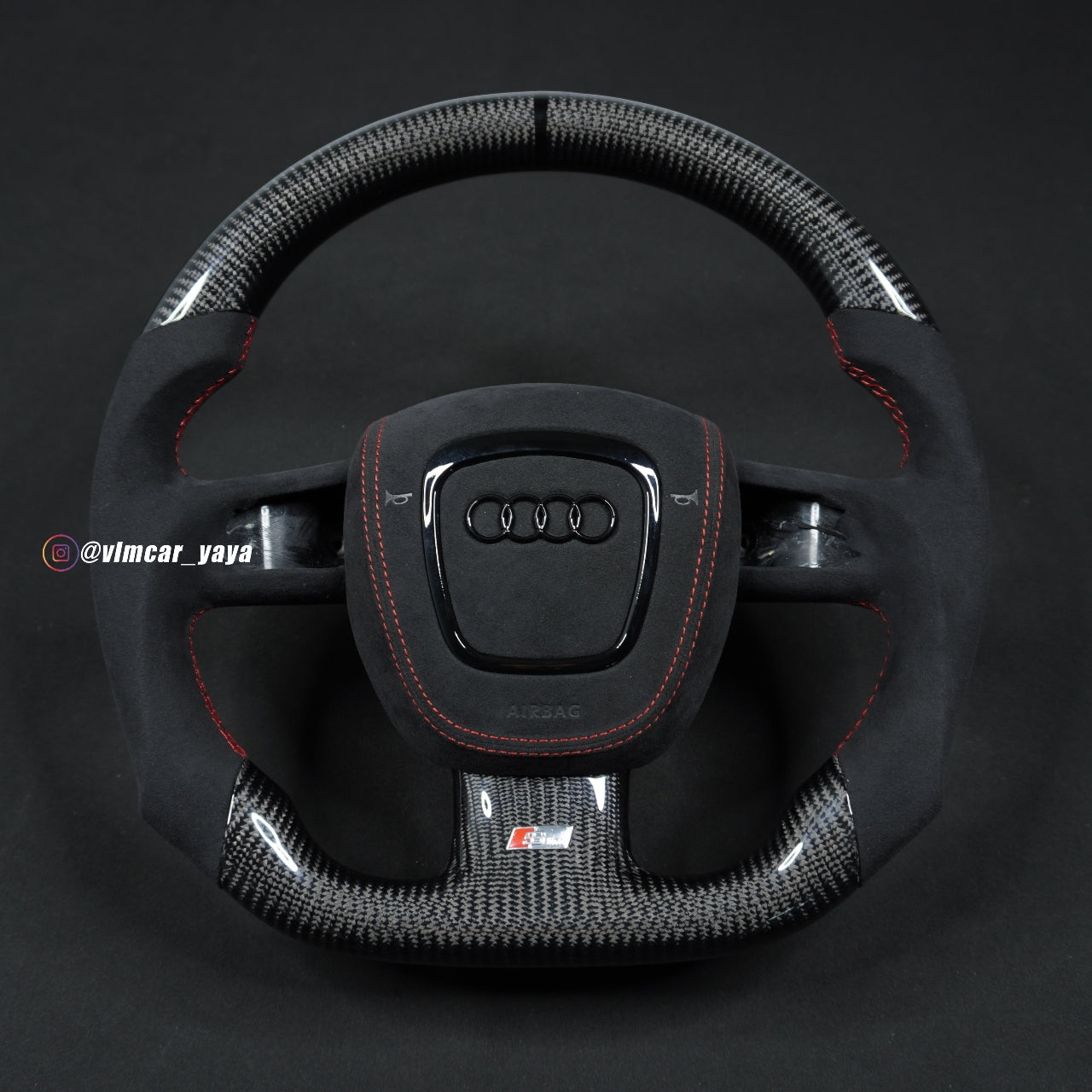 Private Custom Carbon Fiber Steering Wheel For Audi A3 A4 A5 S4 S5 S6 RS4 RS5 Q5 Q7