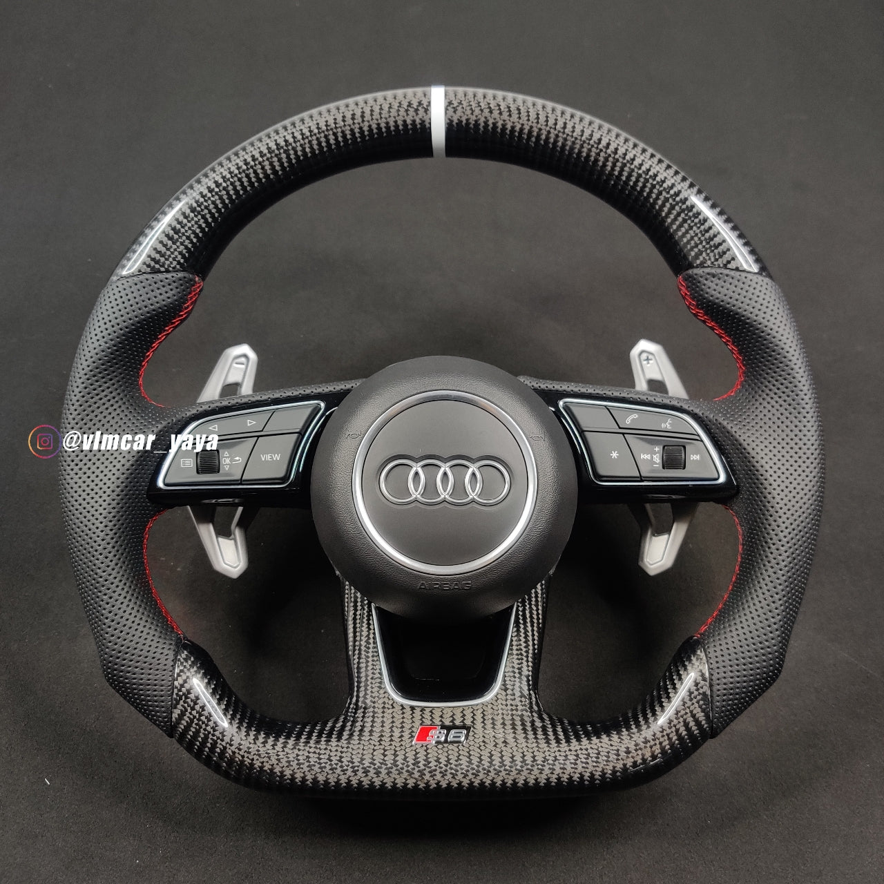 Private Custom Carbon Fiber Steering Wheel For Audi A4 A5 S3 S4 S5 RS3 RS4 RS7