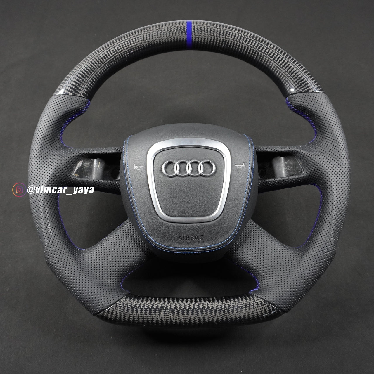 Private Custom Carbon Fiber Steering Wheel For Audi A3 A4 A6 RS Q5 Q7
