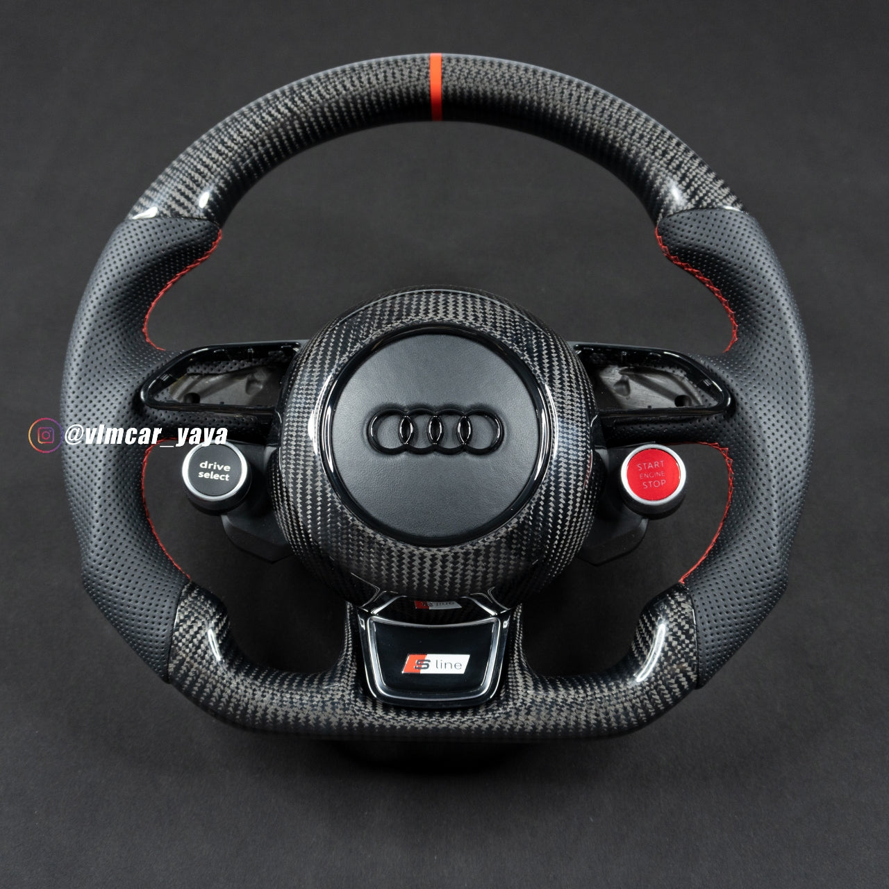 Private Custom Carbon Fiber Steering Wheel For Audi A1 A3 A4 A5 A6 A7 S6 S7 Q3