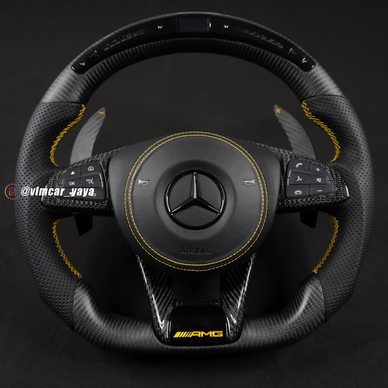 Private Custom Carbon Fiber Steering Wheel For Benz C-class CLA GLA W205 W117 W176
