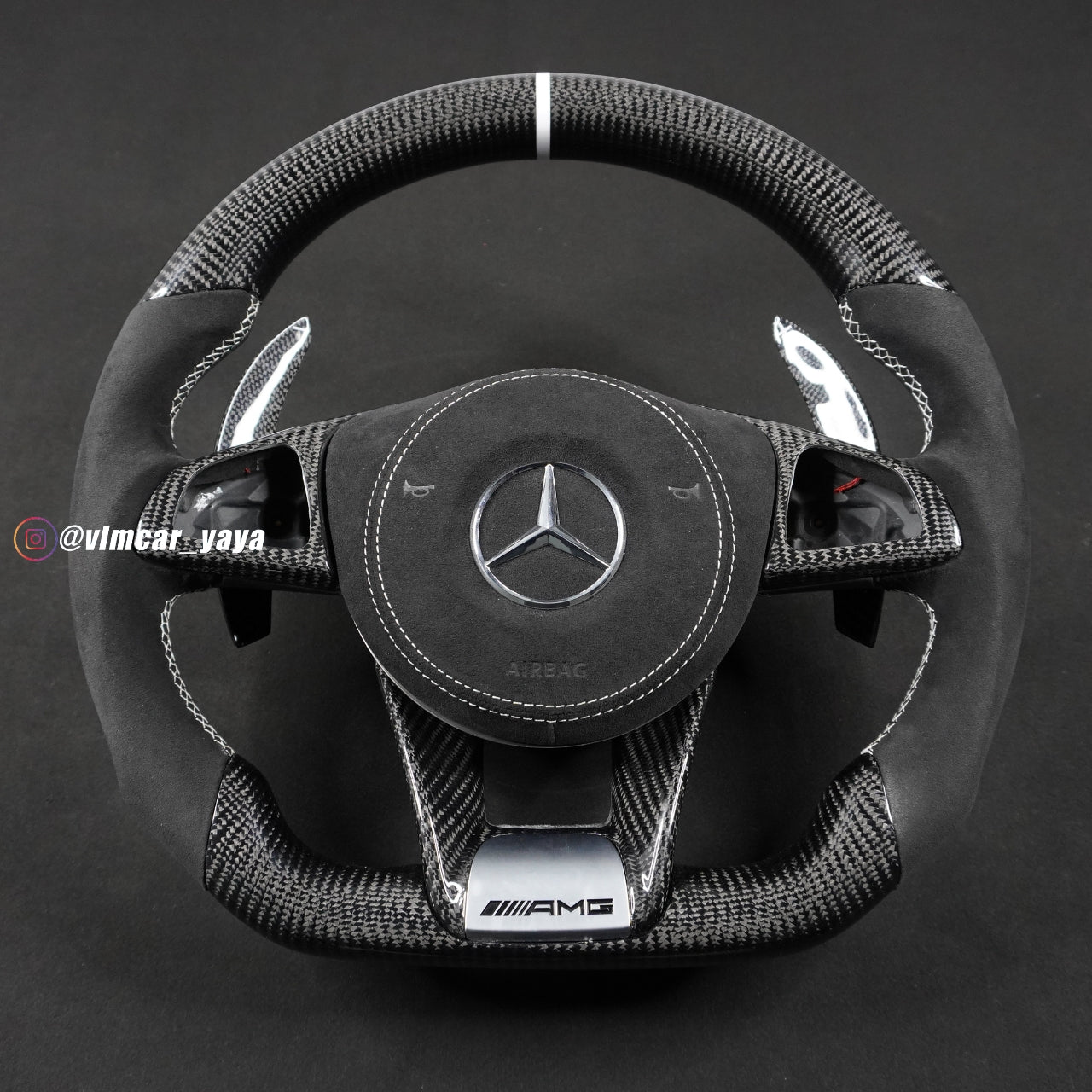 Private Custom Carbon Fiber Steering Wheel For Benz C-class CLA GLA W205 W117 W176