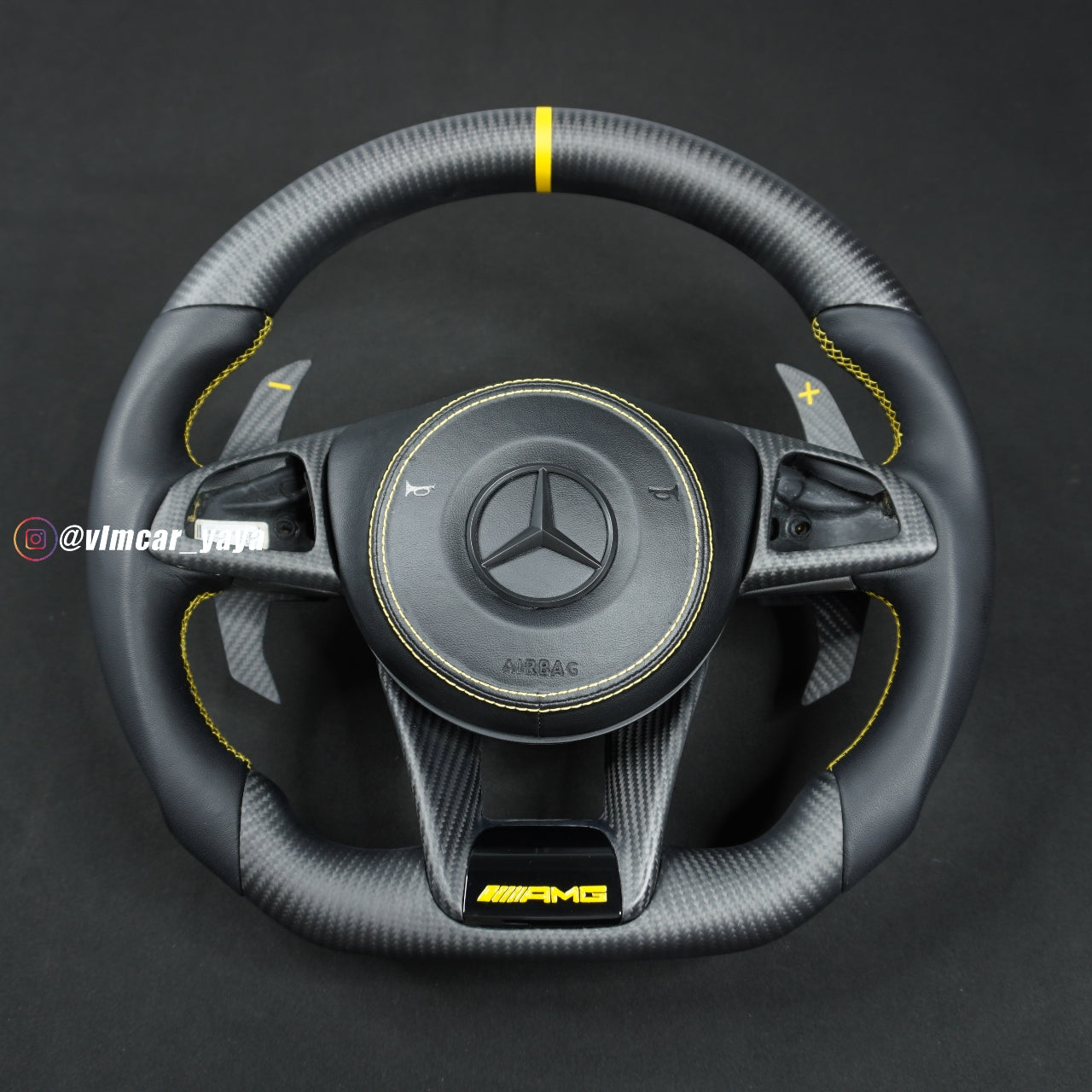Private Custom Carbon Fiber Steering Wheel For Benz C-class CLA GLA W205 W117 W176