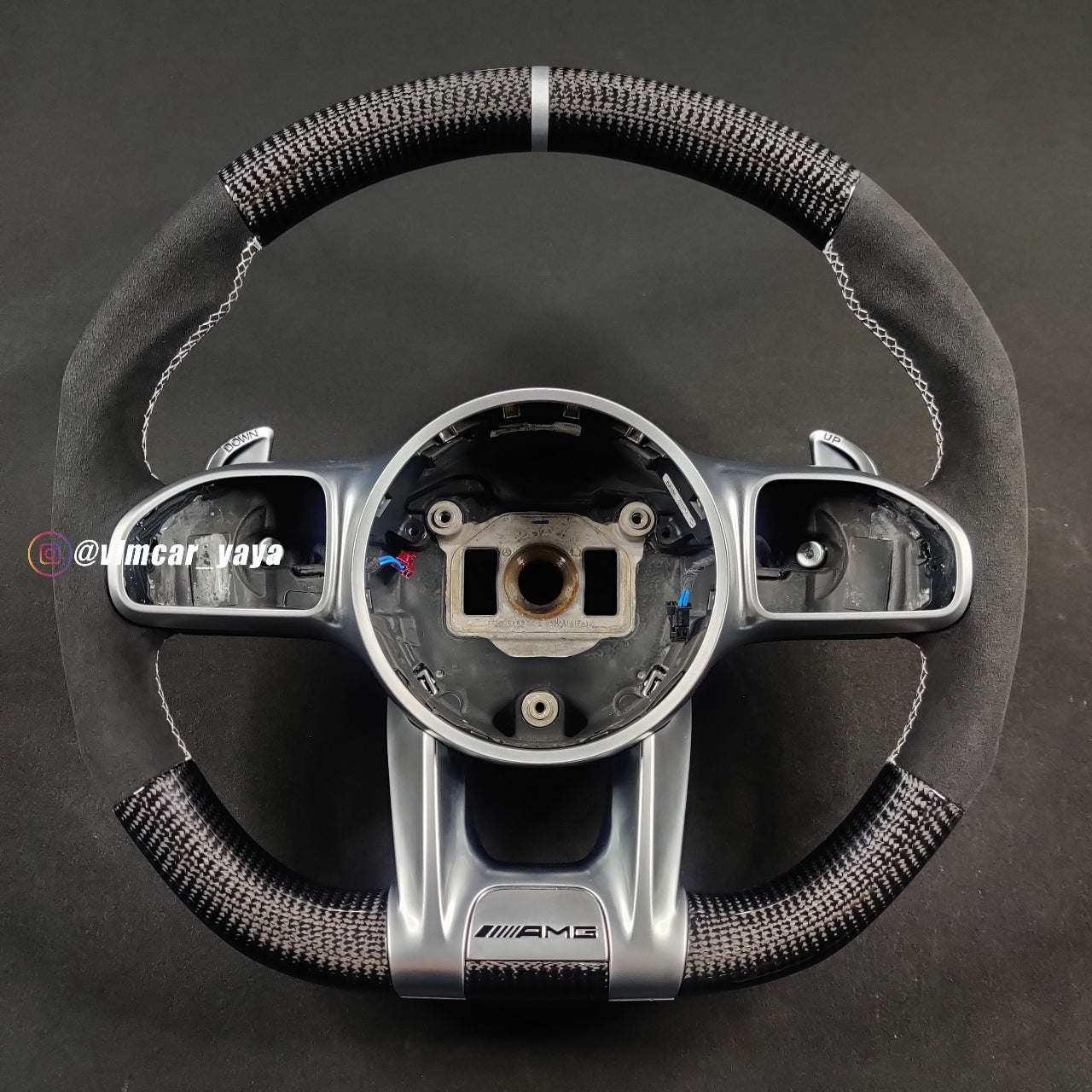 Private Custom Carbon Fiber Steering Wheel For Mercedes Benz C/ E / S / G AMG / Old  Model to New AMG 809