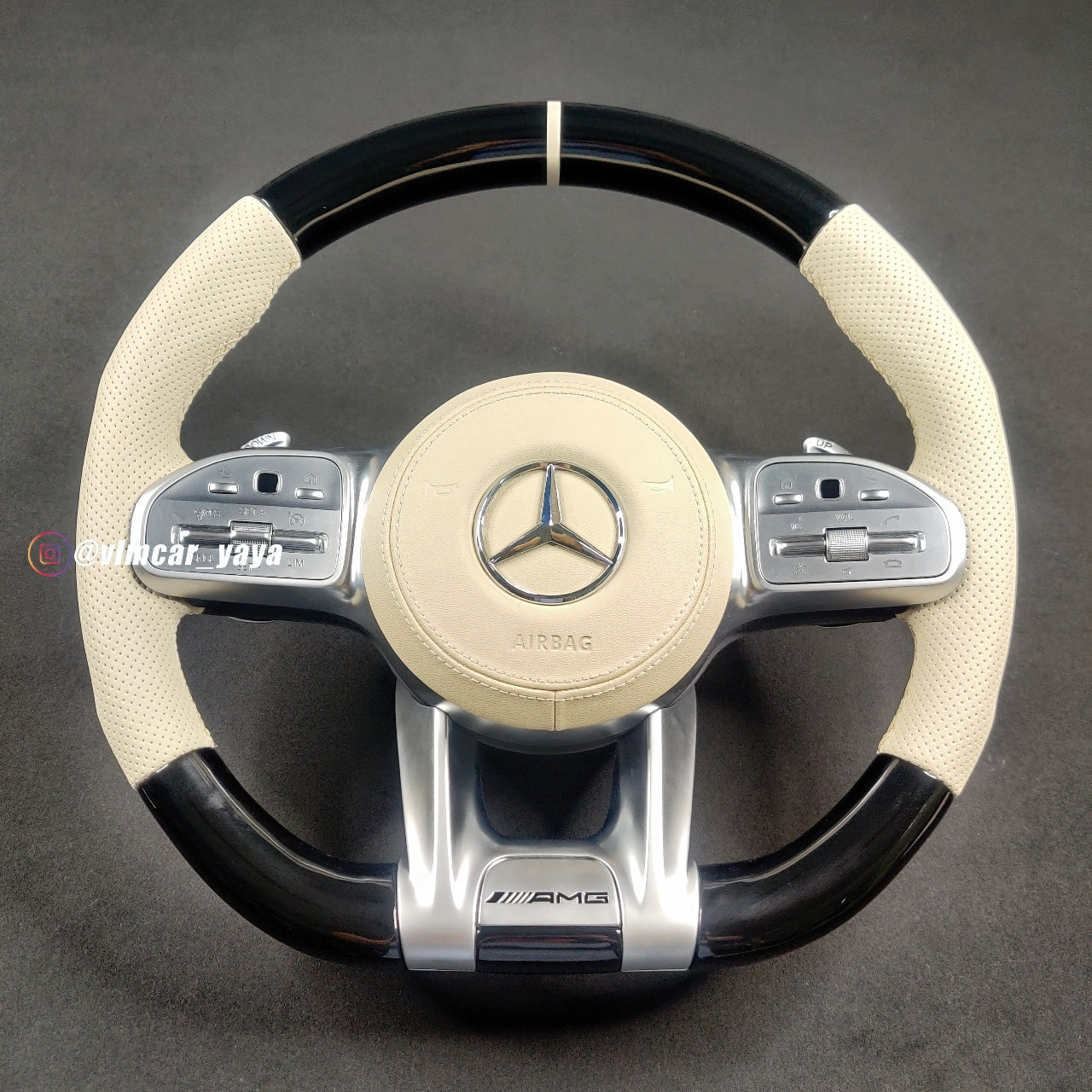 Private Custom Carbon Fiber Steering Wheel For Mercedes Benz C/ E / S / G AMG / Old  Model to New AMG 809