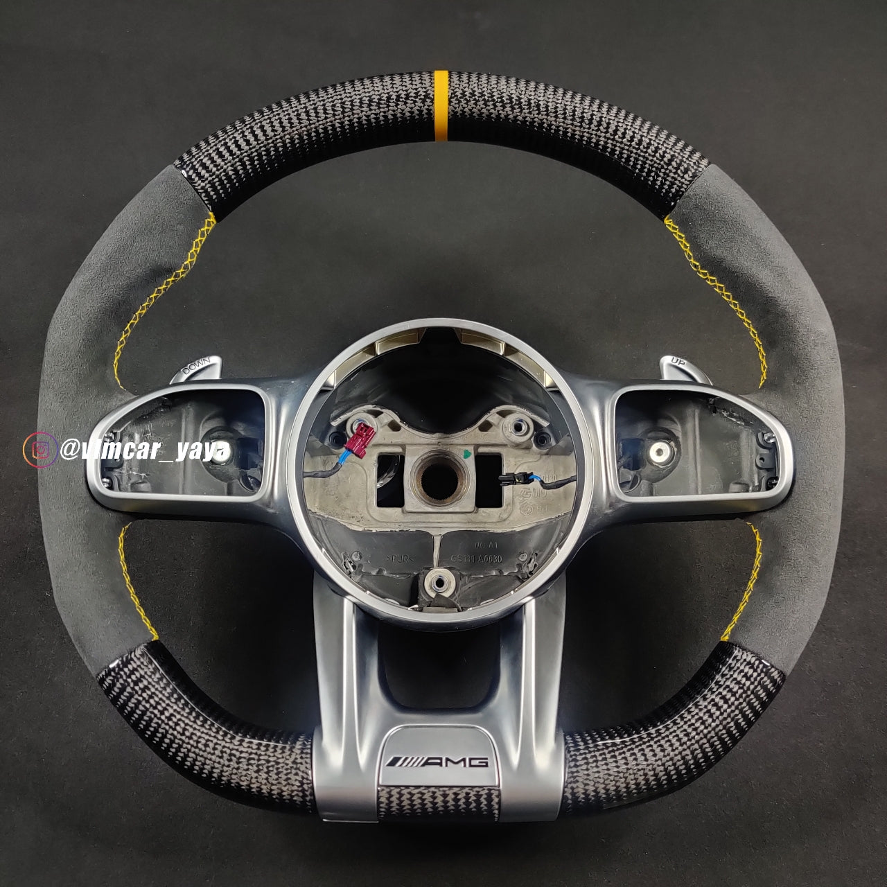 Private Custom Carbon Fiber Steering Wheel For Mercedes Benz C/ E / S / G AMG / Old  Model to New AMG 809
