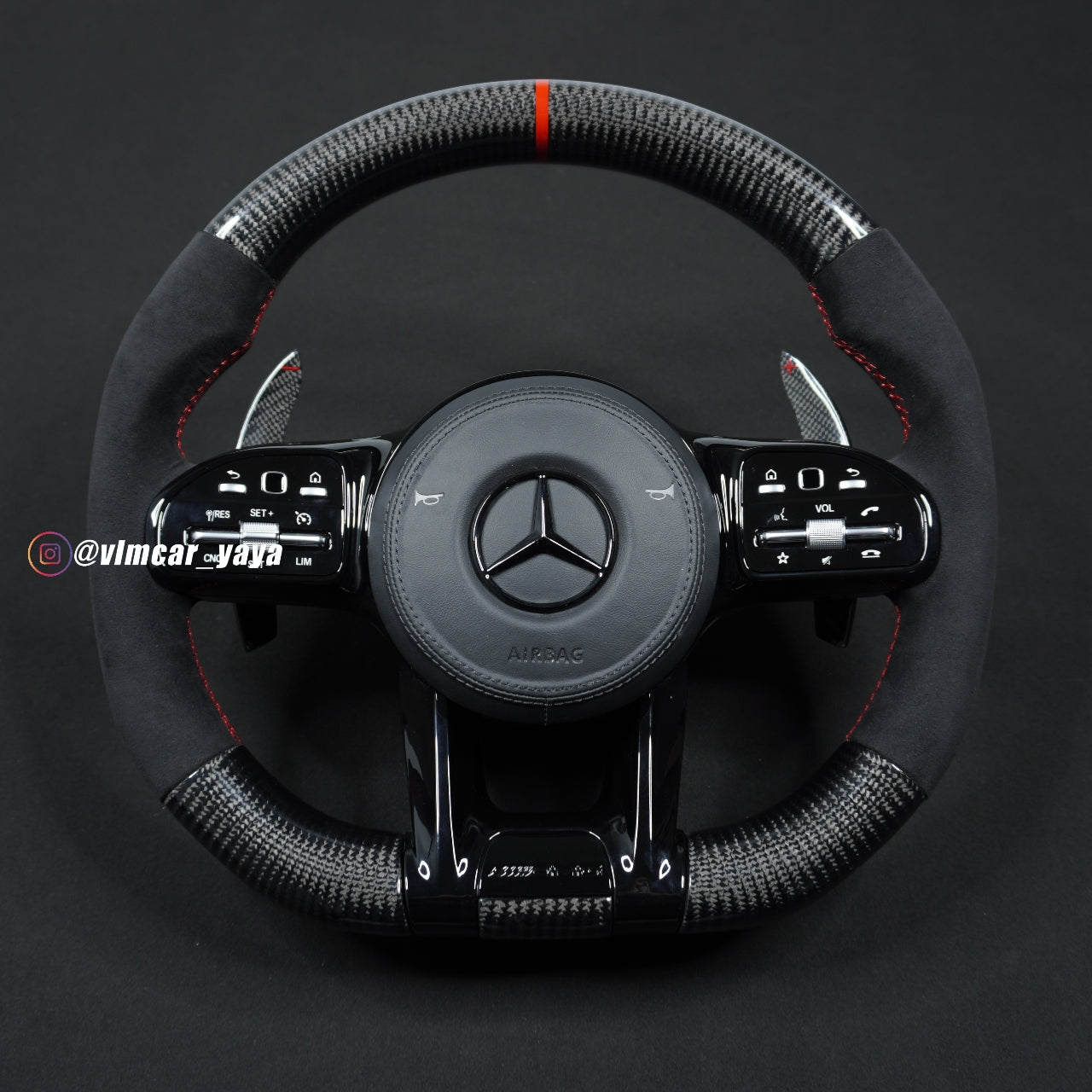 Private Custom Carbon Fiber Steering Wheel For Mercedes Benz C/ E / S / G AMG / Old  Model to New AMG 809