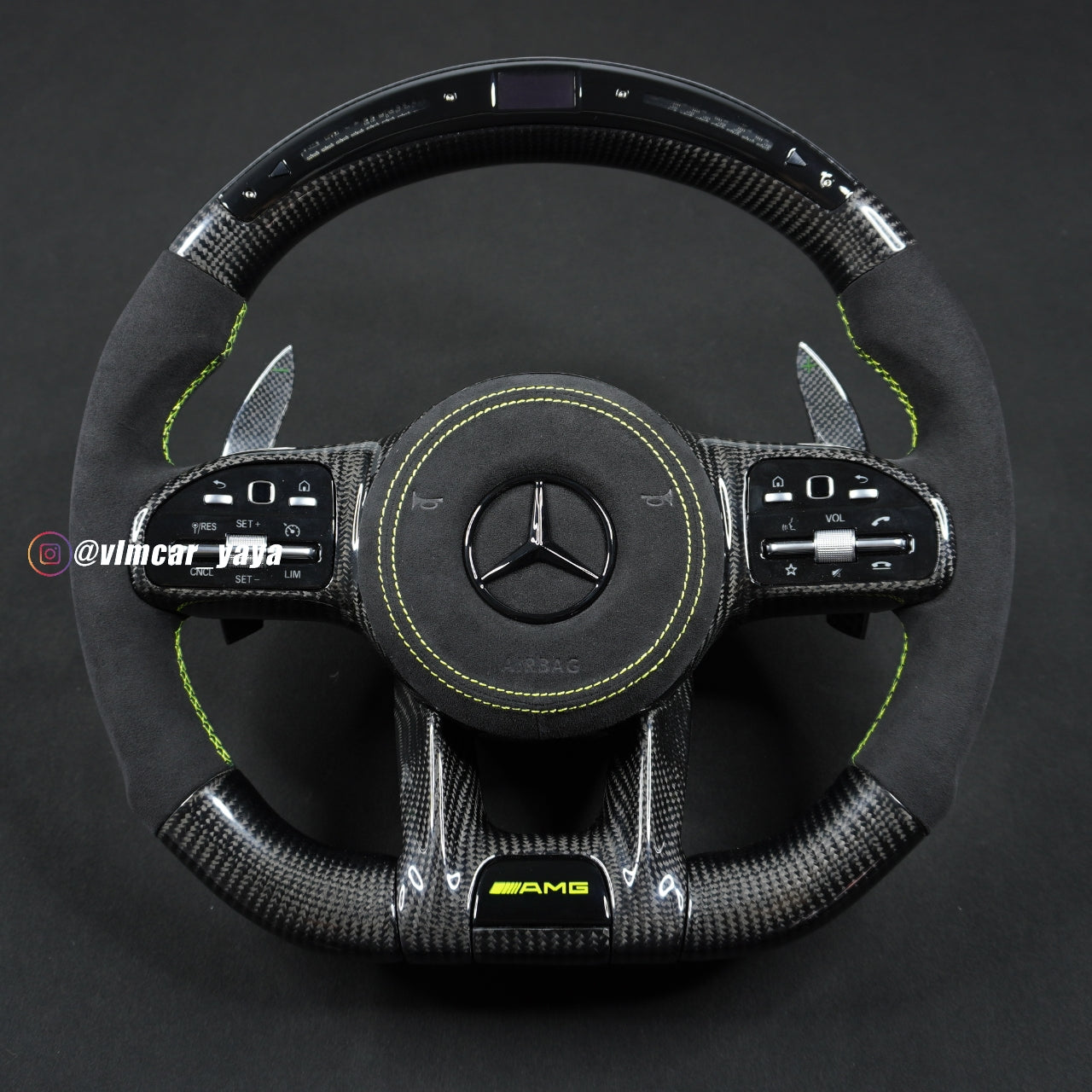 Private Custom Carbon Fiber Steering Wheel For Mercedes Benz C/ E / S / G AMG / Old  Model to New AMG 809