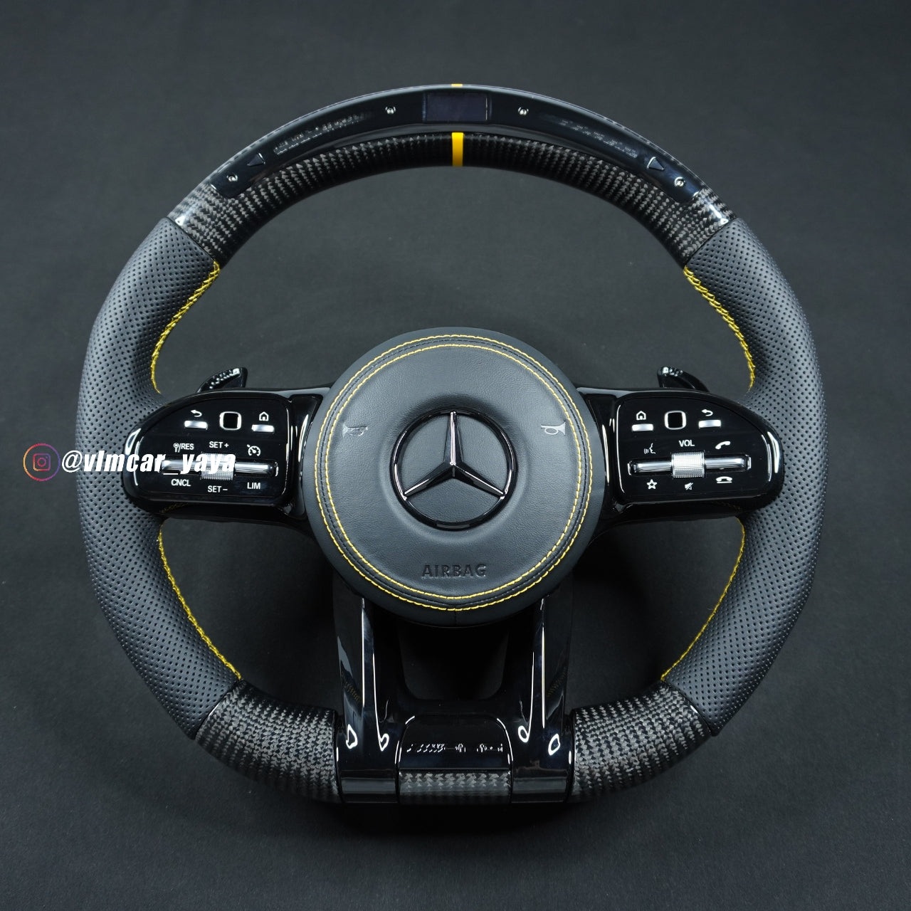 Private Custom Carbon Fiber Steering Wheel For Mercedes Benz C/ E / S / G AMG / Old  Model to New AMG 809