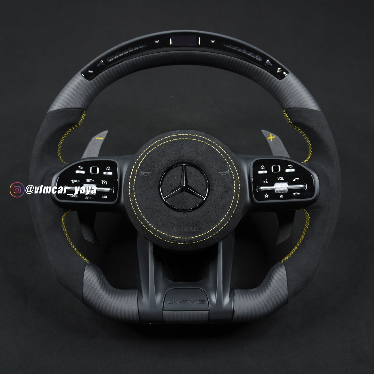 Private Custom Carbon Fiber Steering Wheel For Mercedes Benz C/ E / S / G AMG / Old  Model to New AMG 809