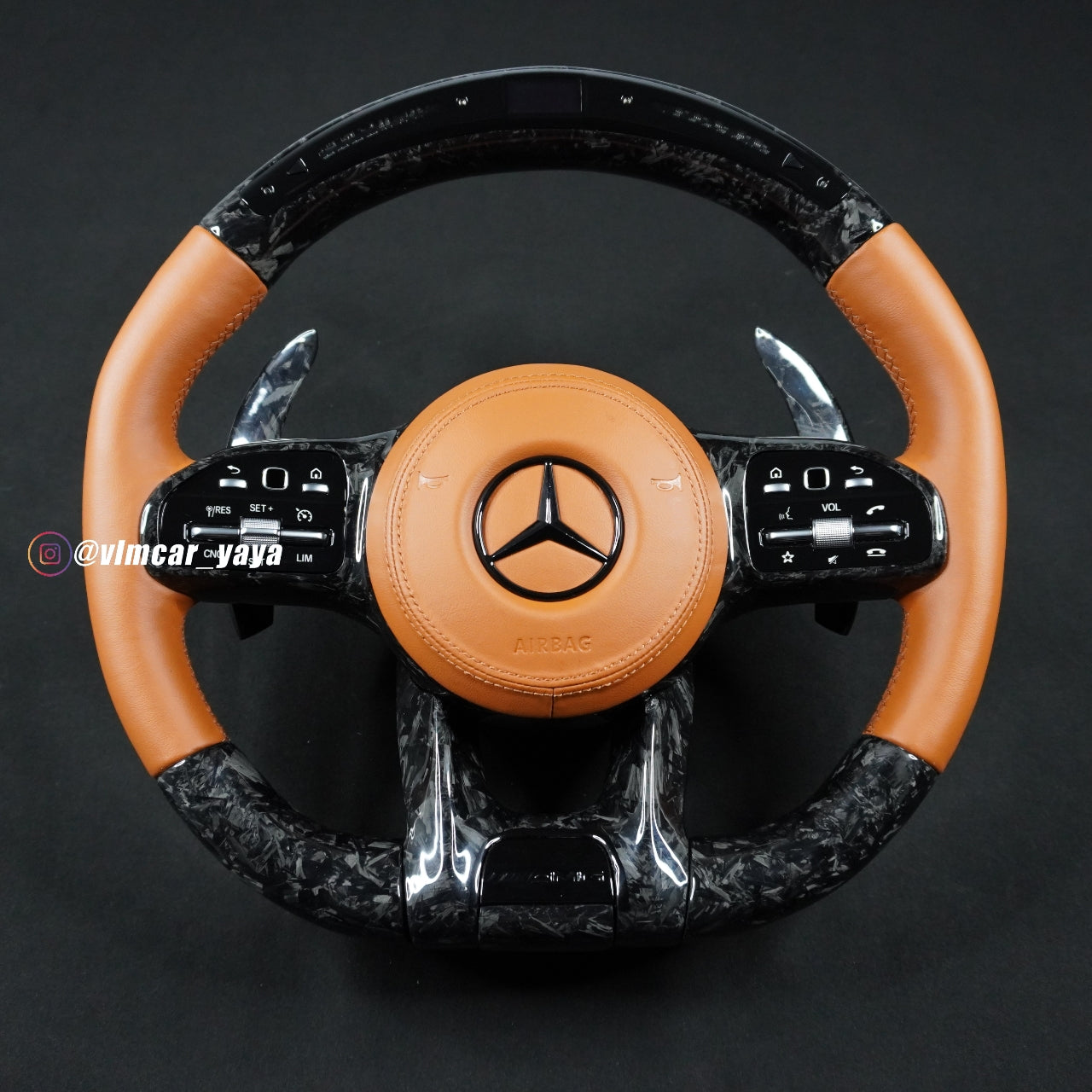 Private Custom Carbon Fiber Steering Wheel For Mercedes Benz C/ E / S / G AMG / Old  Model to New AMG 809