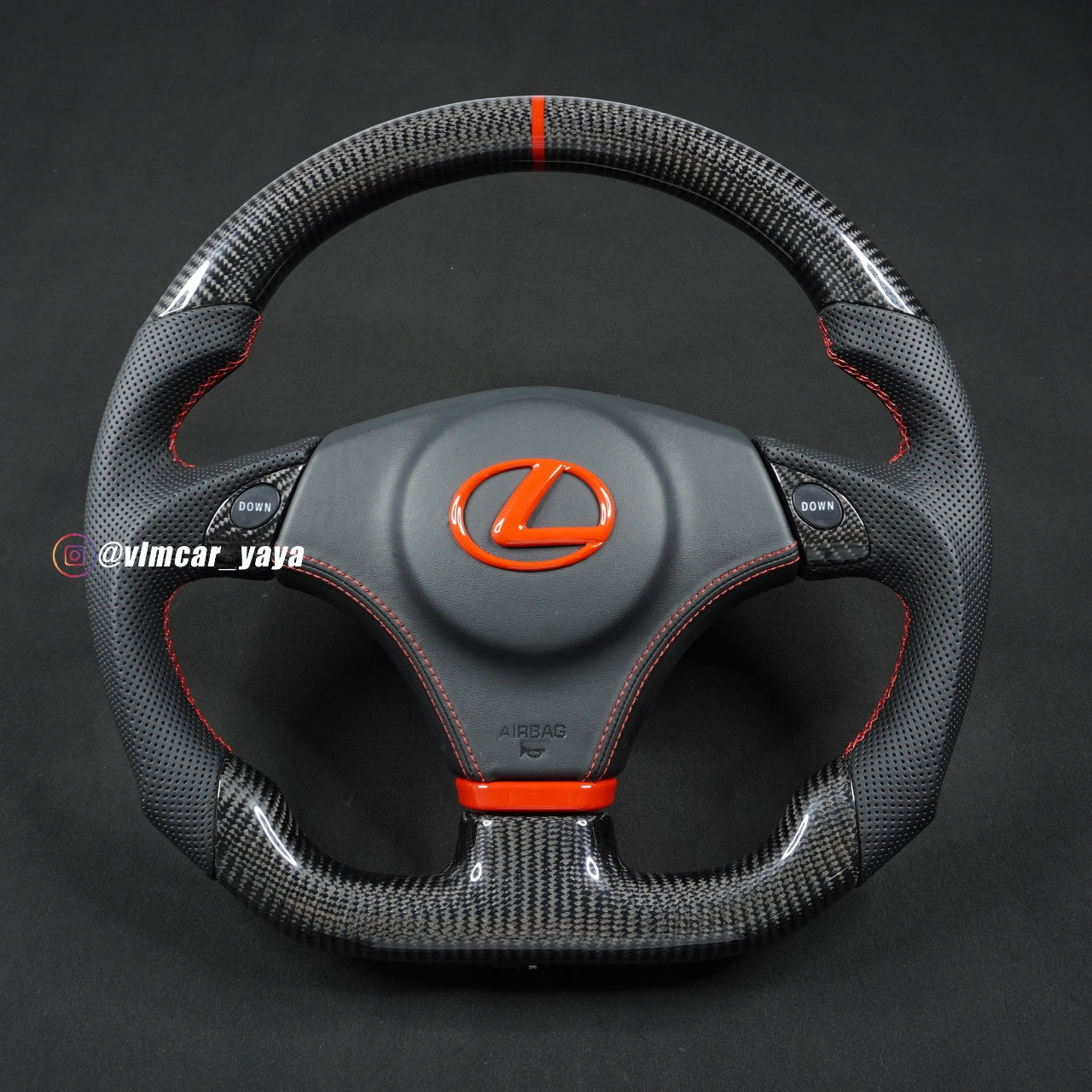 Private Custom Carbon Fiber Steering Wheel For Lexus IS200 IS300