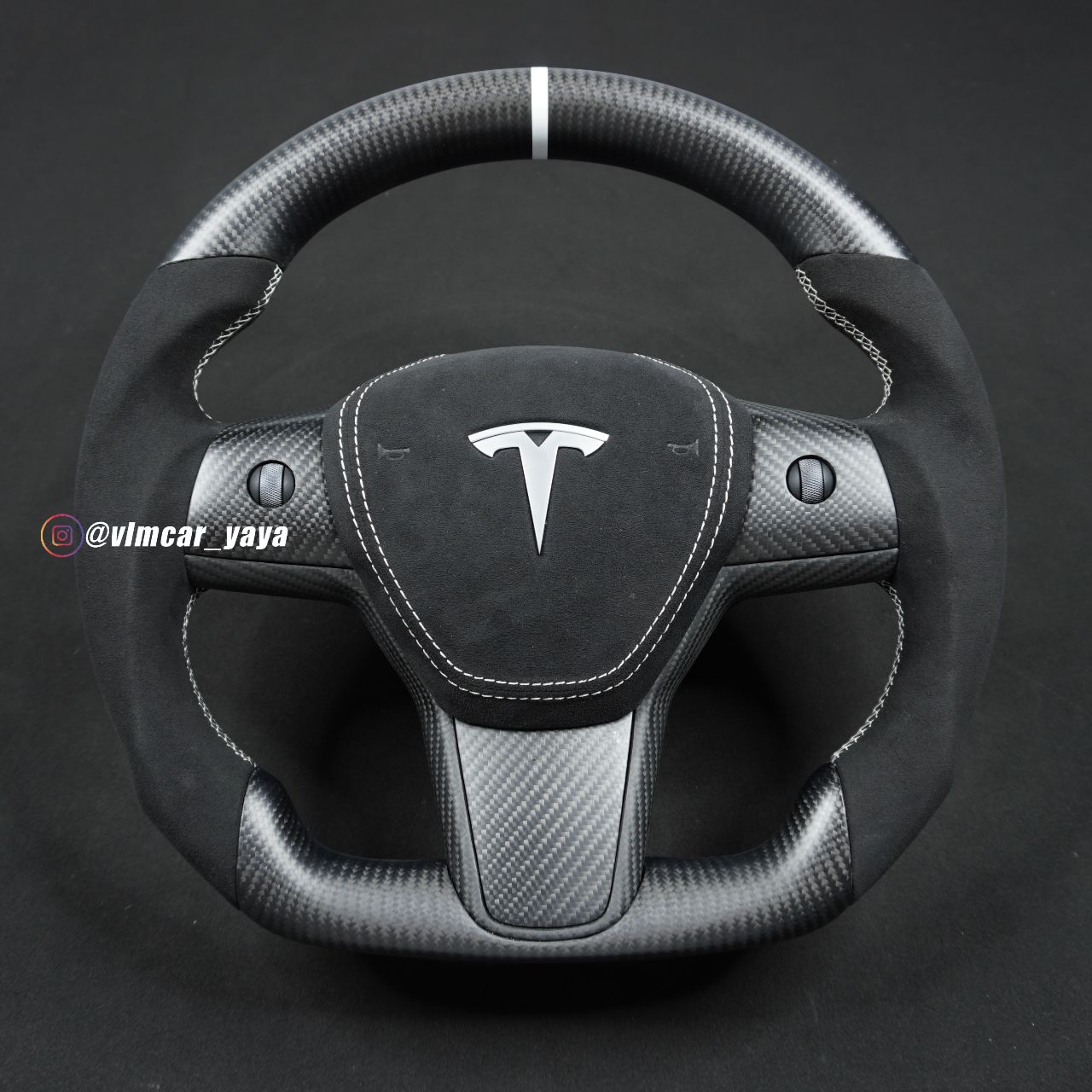 Private Custom Carbon Fiber Steering Wheel For Tesla Model3 ModelY