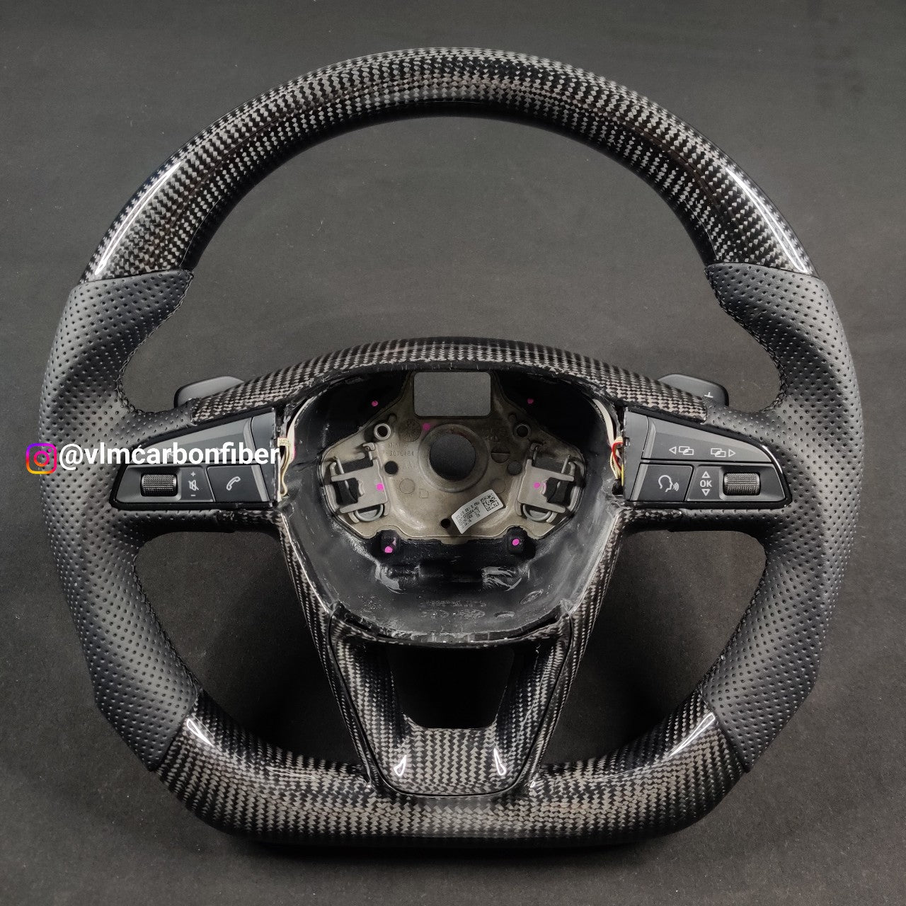 Private Custom Carbon Fiber Steering Wheel For Seat Leon Cupra R ST Ateca FR IBIZA