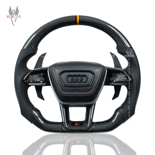 Private Custom Carbon Fiber Steering Wheel For Audi A6 A7 C8 New Style