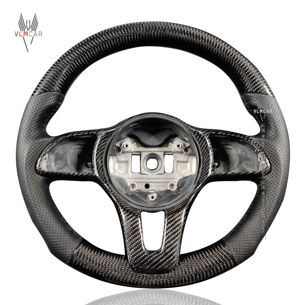 Private Custom Carbon Fiber Steering Wheel For Mercedes Benz A B C-Class AMG