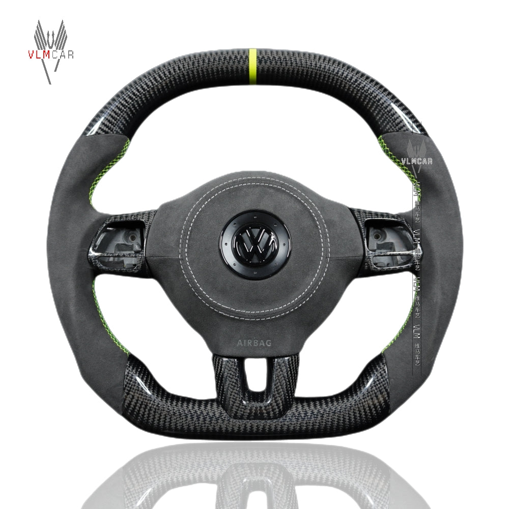 Private Custom Carbon Fiber Steering Wheel For Volkswagen Golf6 MK6 GTI Manual VW