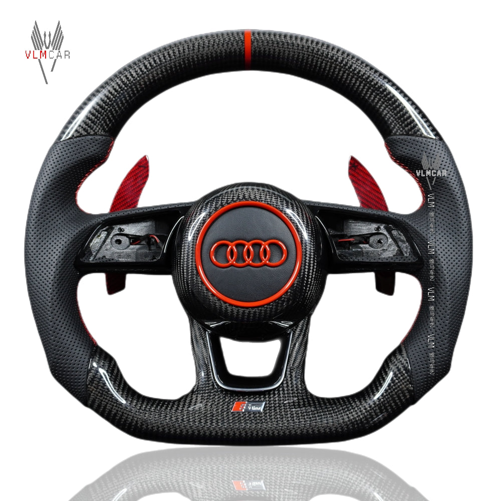 Private Custom Carbon Fiber Steering Wheel For Audi A4 A5 S3 S4 S5 RS3 RS4 RS7