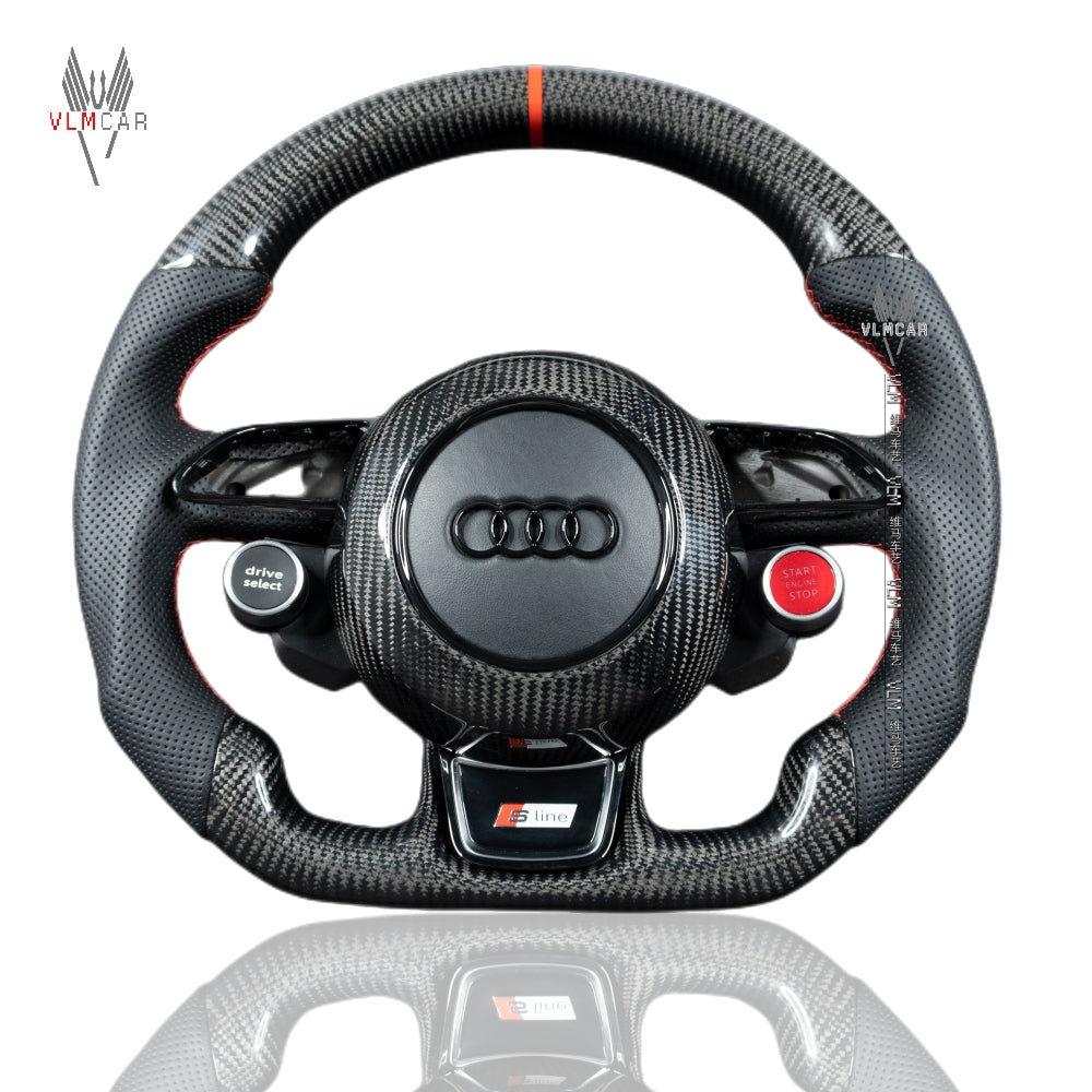 Private Custom Carbon Fiber Steering Wheel For Audi A1 A3 A4 A5 A6 A7 S6 S7 Q3