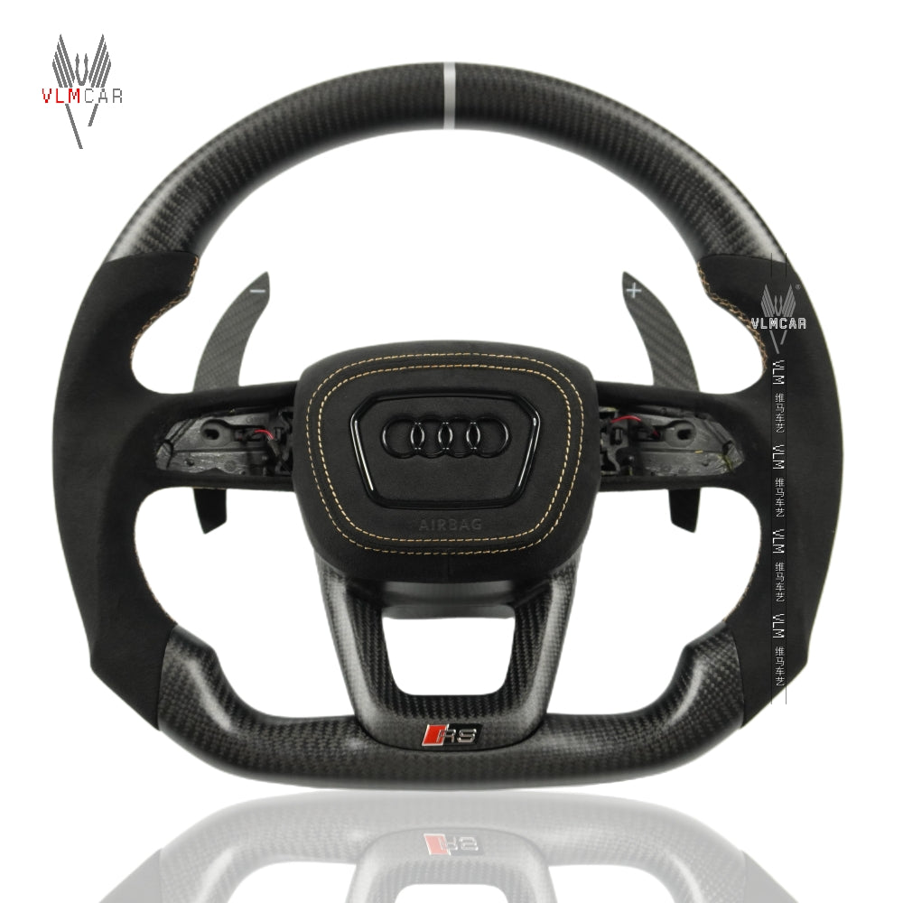 Private Custom Carbon Fiber Steering Wheel For Audi Q3 Q5 SQ8 RS5