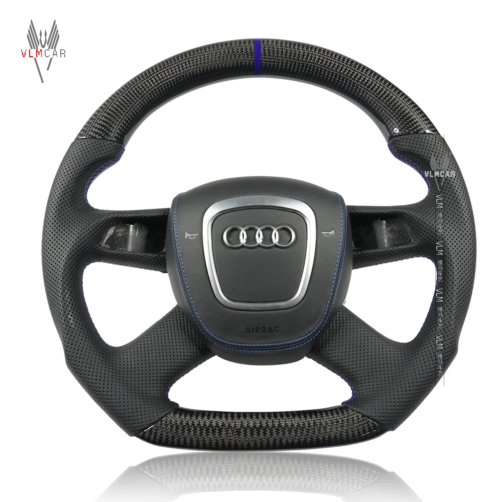 Private Custom Carbon Fiber Steering Wheel For Audi A3 A4 A6 RS Q5 Q7