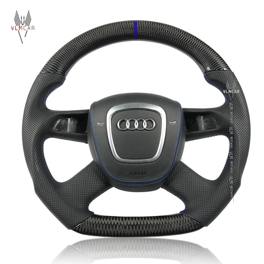 Private Custom Carbon Fiber Steering Wheel For Audi A3 A4 A6 RS Q5 Q7