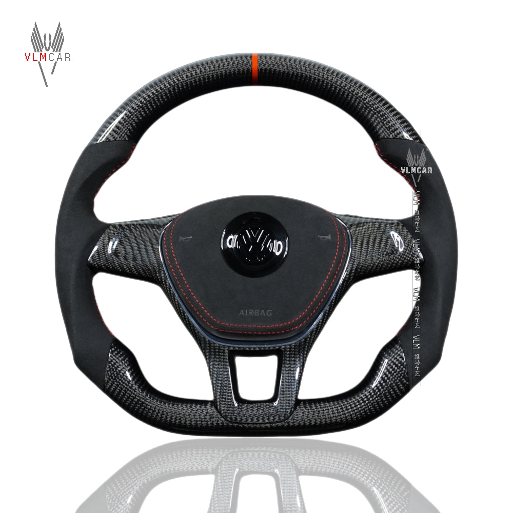 Private Custom Carbon Fiber Steering Wheel For Volkswagen Golf MK7 Tiguan Jetta Passat VW