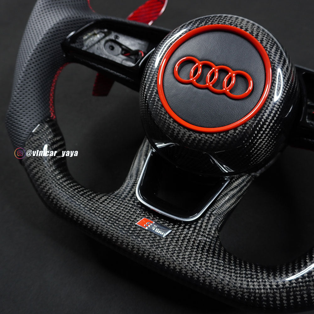 Private Custom Carbon Fiber Steering Wheel For Audi A4 A5 S3 S4 S5 RS3 RS4 RS7