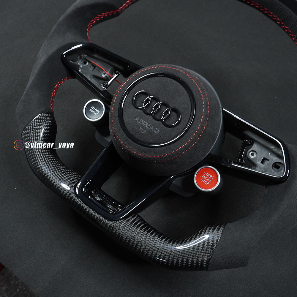 Private Custom Carbon Fiber Steering Wheel For Audi TT R8 A3 S3 8P RS3 RS6