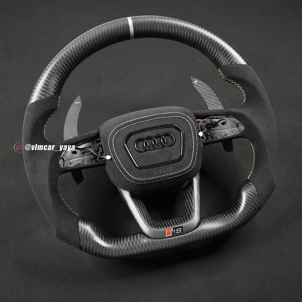 Private Custom Carbon Fiber Steering Wheel For Audi Q3 Q5 SQ8 RS5