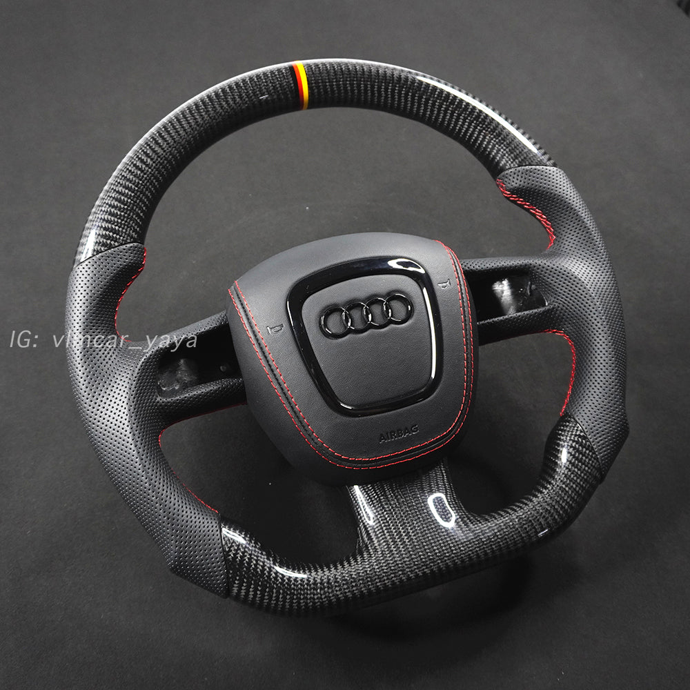 Private Custom Carbon Fiber Steering Wheel For Audi A3 A4 A5 S4 S5 S6 RS4 RS5 Q5 Q7