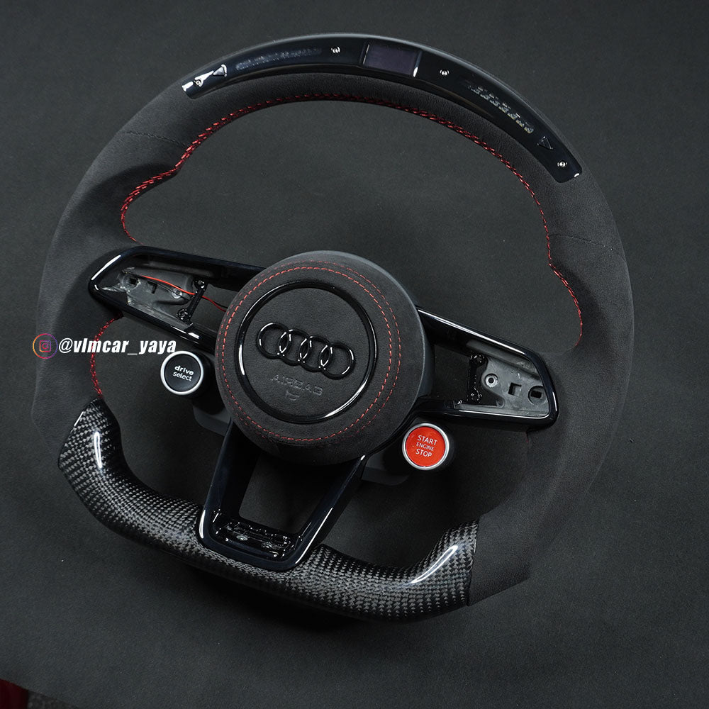 Private Custom Carbon Fiber Steering Wheel For Audi TT R8 A3 S3 8P RS3 RS6
